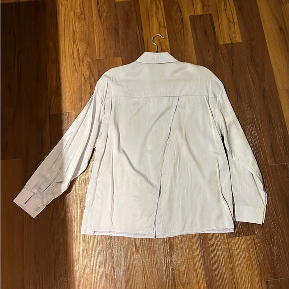 Light blue button up with split back size medium - Picture 2 of 2